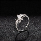 Vintage White Fire Opal Ring