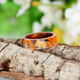 Handmade Wood Resin Flower Ring