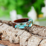 Handmade Wood Resin Flower Ring