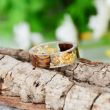 Handmade Wood Resin Flower Ring