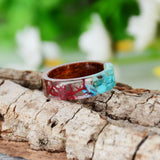 Handmade Wood Resin Flower Ring