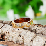 Handmade Wood Resin Flower Ring