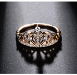Princess Crown Cubic Zirconia Ring