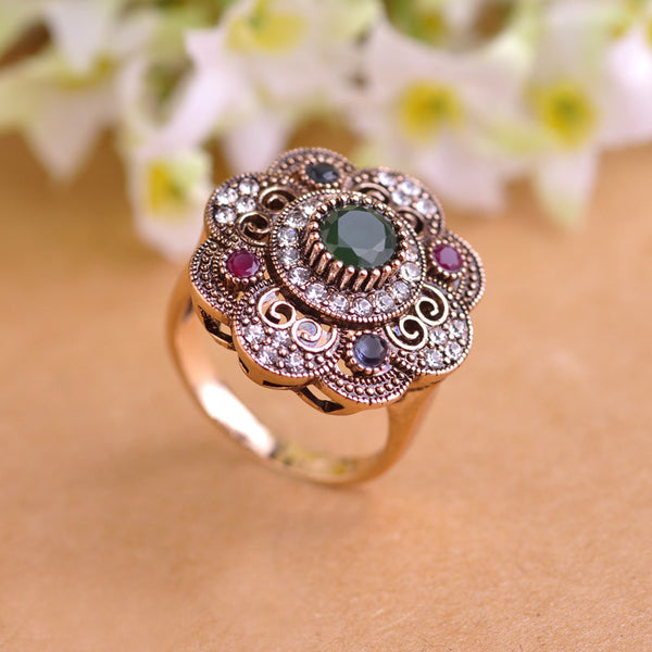 Crystal Flower Ring