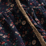 Vintage Floral Print Button-up Cardigan