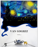 Van Gogh's Glitter Emerald Necklace