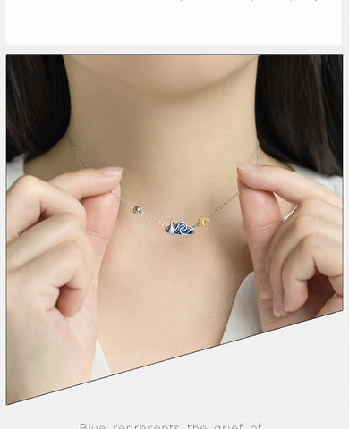 Emerald Van Gogh's Necklace Glitter Sky Necklace