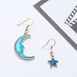 Lovely Star Moon Stud Earrings