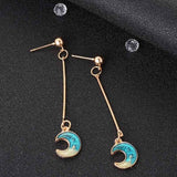 Lovely Star Moon Stud Earrings