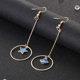 Lovely Star Moon Stud Earrings