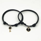 Key Heart Lock Charm Bracelet