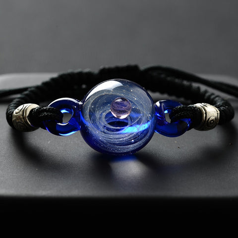 Handmade Glass Galaxy Planets Bracelet