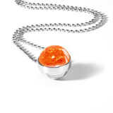 Double Sided Glass Dome Solar System Necklace