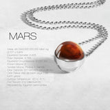 Double Sided Glass Dome Solar System Necklace