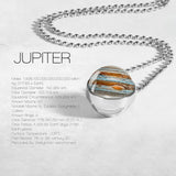 Double Sided Glass Dome Solar System Necklace