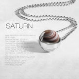 Double Sided Glass Dome Solar System Necklace
