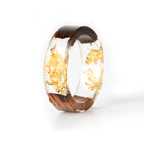 Handmade Wood Resin Flower Ring