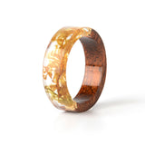 Handmade Wood Resin Flower Ring