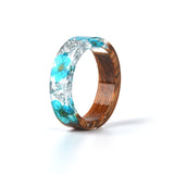 Handmade Wood Resin Flower Ring
