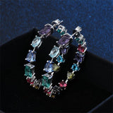 Black Copper Colorful AAA Cubic Zirconia Earring