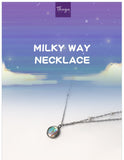 Galaxy Crystal black Chain Milky Way Necklace