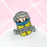 Introvert Scarf Pin - Because sometimes home is the most fun place to be