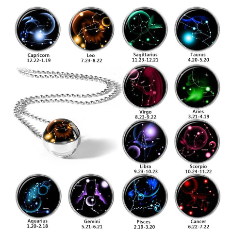 Galaxy Constellation Horoscope Necklace