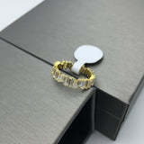 Rainbow Trapezoid Stone Rings
