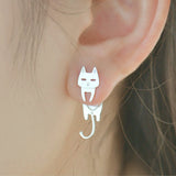 Asymmetric Cat Earrings - Allergy Free