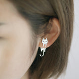 Asymmetric Cat Earrings - Allergy Free