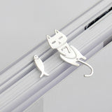 Asymmetric Cat Earrings - Allergy Free