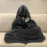 Comfy Thick Hooded Fleece Blanket