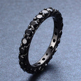 Black Gold Filled Black Sapphire Ring