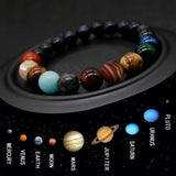 9 Planets Natural Stone Galaxy Bracelet