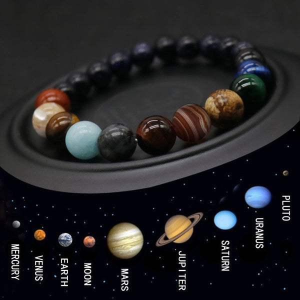 9 Planets Natural Stone Galaxy Bracelet