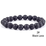 Volcanic Natural Chakra Beads Bracelet