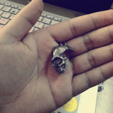 Broken Skull Pendant Necklace