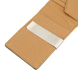 Men Faux Leather Clip Slim Wallet