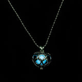 Heart Shaped Hollow Fluorescent Necklace