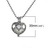 Heart Shaped Hollow Fluorescent Necklace