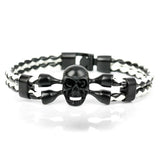 Leather Skull Charm Friendship Bracelets