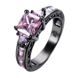 Princess Cut Pink Sapphire Ring