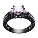 Princess Cut Pink Sapphire Ring