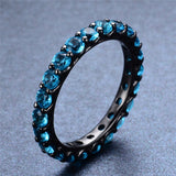 Black Gold Filled Aquamarine Ring