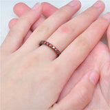 Black Gold Filled Vintage Ruby Ring