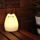 Soft Silicone 7 Changing Color LED Cat Night Lights