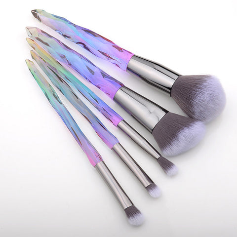 Crystal Style Makeup Brushes - 5Pcs