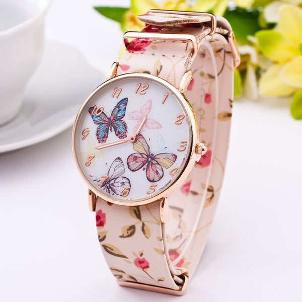 Colorful Butterfly Design WristWatch