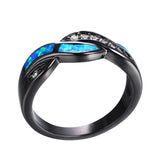 Blue Fire Opal Ring