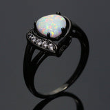 Fire Heart Love Heart Gold Plated Opal Ring